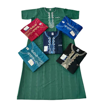 CCY Vente en gros Jubbah arabe personnalisée brodée pour hommes, Thobe Al Haramain en soie de nuit à manches courtes, Thobe marocain