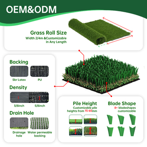 Solución Integral para Campos de Fútbol: Césped <span class=keywords><strong>Artificial</strong></span>, Gránulos de TPE, Almohadilla Amortiguadora de Goma SBR, Sistema de Drenaje, Fábrica - Product Image 3