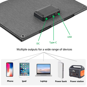 Panneau solaire pliable portable sorties multiples 10W 15W 20W 40W 60W ETFE étanche 30W 12V charge extérieure - Product Image 2