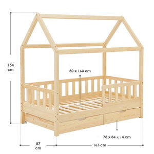 Bambino pavimento telaio del letto de madera bambina color pastello biancheria da letto <span class=keywords><strong>lettino</strong></span> per bambini <span class=keywords><strong>con</strong></span> <span class=keywords><strong>cassetti</strong></span> - Product Image 1
