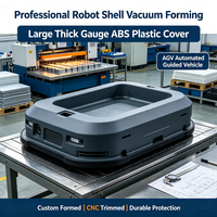 Carcasa Profesional para Robot, Moldeada al Vacío, Corte CNC, Color Personalizado, Cubierta de Plástico ABS de Gran Grosor para Vehículo Guiado Automatizado
