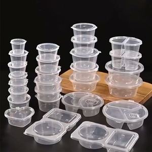 Tazón Pequeño Biodegradable de PP con Tapa, Personalizable para Catering, Recomendado como Vaso Desechable para Salsas - Product Image 1