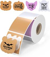 Étiquettes d'emballage personnalisées en usine, étiquettes transparentes imperméables à motifs, étiquettes cadeaux, autocollants adhésifs vibrants, étiquettes d'Halloween