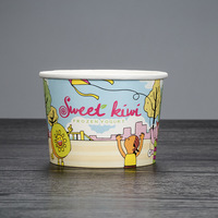 Bol à glace personnalisé en papier kraft blanc et brun, coloré et lumineux, avec couvercle – Meilleures ventes 2025