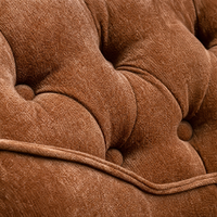 Fauteuil d'appoint capitonné en chêne massif, revêtement en chenille, pour salon et chambre à coucher, vente en gros OEM ODM