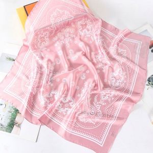 ผ้าพันคอโพกผมคุณภาพสูง 100D โพลีเอสเตอร์คอตตอนซาติน พิมพ์ลายดิจิตอลด้วยเทคนิคซับลิเมชั่น สำหรับพันผม - Product Image 4