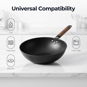 <span class=keywords><strong>Wok</strong></span> Tradicional Chino de 30/32 cm, Fabricantes de Woks Antiadherentes, <span class=keywords><strong>Wok</strong></span> Chino de Hierro Fundido para Cocinar - Product Image 1