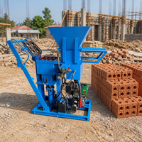 Machine à briques d'argile RPT2-25 pour projets de logement rural, petite briqueterie, alimentation en blocs de terre locale