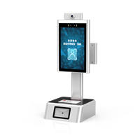 Dispositif de contrôle d'accès au système Android de reconnaissance faciale dynamique de 8 pouces avec code QR et lecteur de carte d'identité Stock disponible