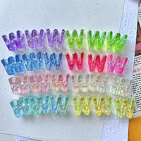 Perle transparente en acrylique avec 26 lettres anglaises, trou droit, grande taille, pour accessoires de bijoux DIY, bracelet tressé