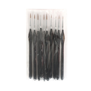 Juego de pinceles para pintar con detalles finos-Kolinsky/Weasel Hair Liner <span class=keywords><strong>Brushes</strong></span> con agarre triangular para ilustración y arte en miniatura - Product Image 4