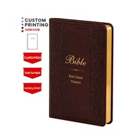 Bible reliée en carton rigide gaufré avec dorure à chaud, reliure cousue, index personnalisable, coffret cadeau, édition collector, logo personnalisé