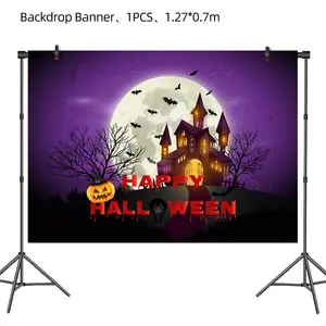 Damai Halloween chủ đề Đảng Bộ đồ ăn thiết lập Halloween Đảng trang trí giấy tấm cup Khăn ăn Bộ đồ ăn thiết lập