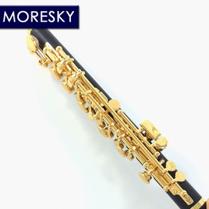 MORESKY Piccolo en ébène, clé de Do, tonalité Do, corps en cupronickel plaqué or, matériau Grenadilla, MPC-1631 - Product Image 4