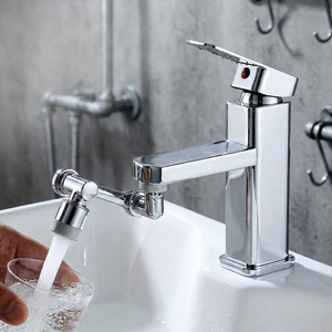 Prolongateur de <span class=keywords><strong>Robinet</strong></span> Plaqué avec Rotation <span class=keywords><strong>à</strong></span> 360 Degrés, Bras Mécanique, Aérateur Anti-éclaboussures, Économiseur d'Eau pour Lavabo de Salle de Bain et Cuisine - Product Image 1