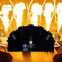 Effet de scène DMX, discothèque, DJ, effet spécial, feu coloré, équipement d'éclairage audio professionnel, machine à flammes triple voie