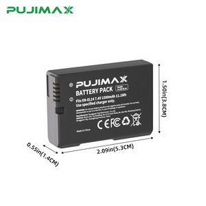 Cargador Individual PUJIMAX EN-EL14 con 1 Batería Digital de 7.4V 1500mAh para <span class=keywords><strong>Nikon</strong></span> D3100 D3200 D3300 <span class=keywords><strong>D3400</strong></span> D3500 D5600 D5100 D5300 - Product Image 4