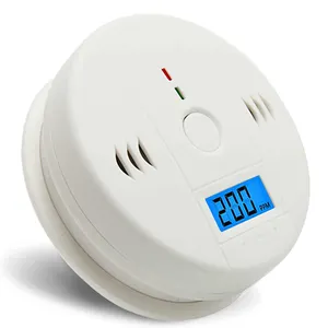 Hot Sale Comes With Digital LCD Display And Battery Powered White Carbon Monoxide Alarm Use For Home Office Basement Garage