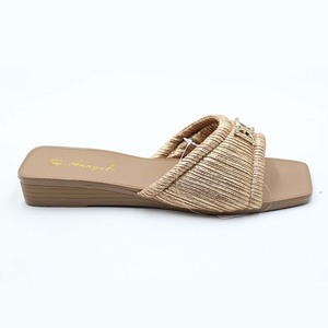 Nouvelles sandales compensées pour femme, talons bas d'été, bout ouvert, style décontracté, chaussures à enfiler pour femme - Product Image 3