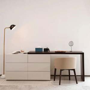 Customized Modern Indoor and Outdoor <b>Wooden</b> <b>Table</b> Set Luxury Hotel Bedroom Apartment Furniture with Panel Style - Product Image 5