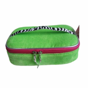 Hot Seller Women's <strong>Weekender</strong> Velvet Cosmetic Bag New Design Travel Makeup for Toiletry Zipper <strong>Case</strong> - Product Image 1
