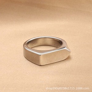 Yunnique Anillo rectangular de acero inoxidable para hombre, diseño geométrico, 3283093, joyería de regalo multicolor - Product Image 2