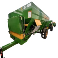 Épandeur d'engrais à double disque tracté par tracteur agricole Huifu, pompe hydraulique, 80 CV, largeur d'épandage arrière de 6 à 16 m