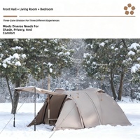 Tente de camping 4 saisons imperméable, coupe-vent, résistante au froid, grande capacité pour expéditions en montagne et en plein air