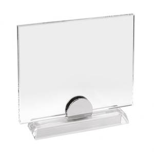 Plaque en verre 180x150 mm avec base pour la présentation de produits - Product Image 1