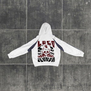 เสื้อฮู้ดแขนลายทางโลโก้สั่งทำพิเศษ ผ้าคอตตอนผสมคุณภาพสูง สไตล์ลำลองสำหรับผู้ชาย - Product Image 3