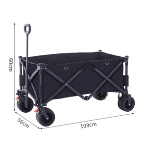 Bán Buôn Ngoài Trời Xe Đẩy Nhiệm Vụ Nặng Nề Thép Wagon Camper Công Suất Lớn Gấp Tiện Ích Giỏ Hàng - Product Image 2