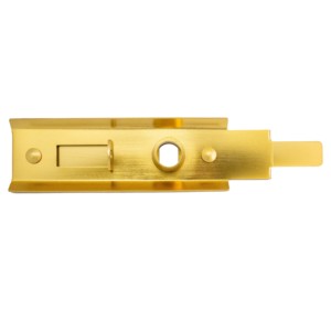 Loquet de porte de serrure à cylindre en acier inoxydable à 2 trous plaqué or - Product Image 1