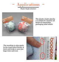 Booster personnalisé électrique prix automatique étiquette Machine en plastique agrafe Machine étiquetage appareil pour Jeans serviettes chaussettes chemises