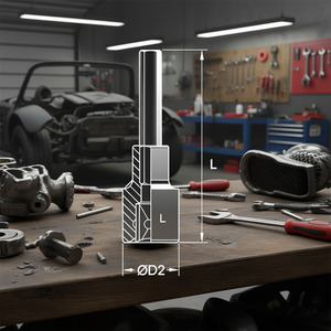 ซ็อกเก็ตเฟอร์วีพร้อมหัวหกเหลี่ยมยาว 12 มม. ยาว 30 มม. สำหรับซ่อมยานยนต์ - Product Image 3