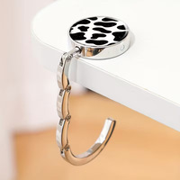 Wowei Porte-sac de bureau rond en métal, motif léopard et zèbre, portable, créatif, pliable, produit transfrontalier très vendu, emballage individuel