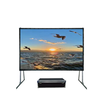 Écran de projection portable Telon Outdoor 72-400 pouces, pliable rapidement, blanc mat, pour projecteur avant et arrière, avec boîte de transport
