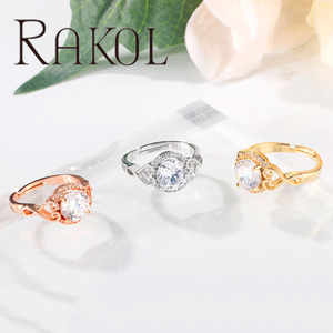 Rakol Rp2045 Thời Trang Trang Sức Tuyên Bố Kim Cương Nhẫn Vàng 18K Cổ Điển Vài Kim Cương Nhẫn Trang Sức Phụ Nữ - Product Image 3
