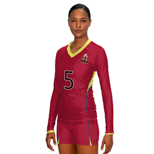 Damen Langarm Sublimation Volleyball Trikot Anpassbare Uniform für Volleyballs pieler - Product Image 5