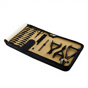 Hair Extension Tools Kit with 3 Hole Nano Plier, Micro Bead <b>Crimping</b> Tool, Tape In Pressing Plier and Tail Comb - Product Image 1