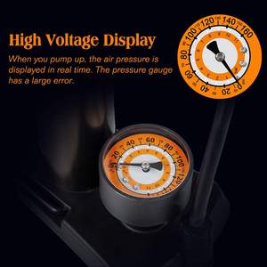 Mini pompe à vélo haute pression pompe à vélo compacte pompe à pneu <span class=keywords><strong>de</strong></span> vélo Portable avec jauge pour <span class=keywords><strong>route</strong></span> montagne BMX vélos jouets balles - Product Image 4