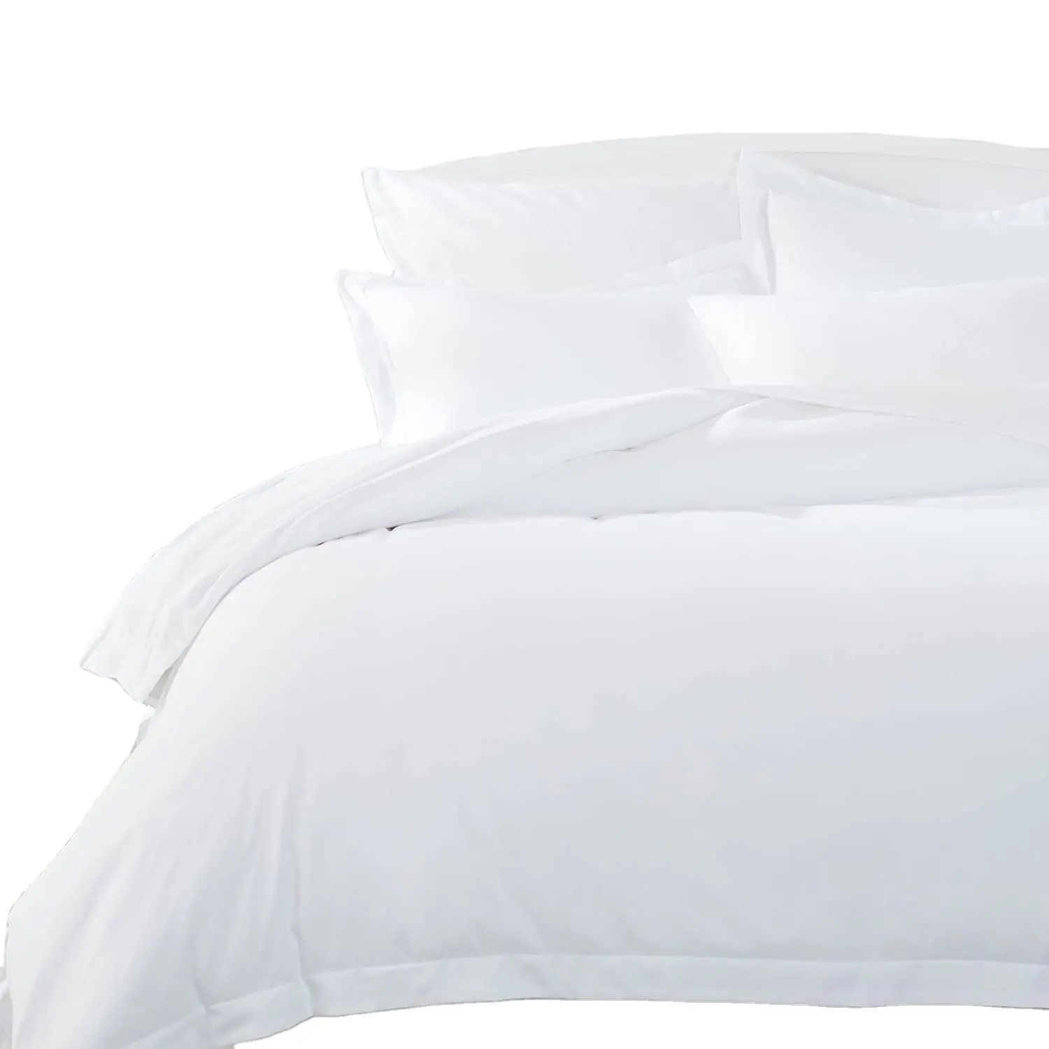 Wholesale Linen Bedding Set Luxury 300TC 4 Pieces Bed Sheet Hotel White Bedding Set