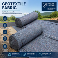 Feutre géotextile non tissé de poids moyen, style design industriel, pour l'insonorisation et l'isolation des pentes de routes et des décharges.