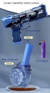 金英新款流行电动水枪长音射击游戏玩具大容量儿童高速水玩具枪 - Product Image 4