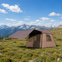 Tente de camping portable d'extérieur à gonflage automatique, double tissu Oxford, base PE, imperméable 3000 mm, aucune installation requise