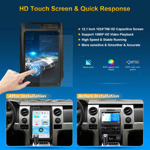 Autoradio Android de style Tesla de 12,1 pouces pour Ford F150 2009-2013 avec Android Auto, <span class=keywords><strong>Apple</strong></span> CarPlay, GPS, fonctions DSP - Product Image 2