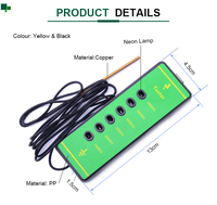 Testeur de clôture électrique haute tension 1000-6000V avec lumières néon, détecteur de tension portable pour clôture de ferme