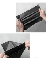 Sacs d'emballage CPE givrés noirs 40*50cm avec fermeture éclair pour vêtements, sous-vêtements, jouets, chaussettes, robes