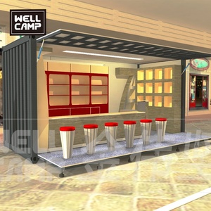 Sang trọng 20ft container cửa hàng prefab phẳng gói container Cửa Hàng Điện thoại di động container Nhà Giá cả phải chăng chi phí thấp đông cài đặt - Product Image 2