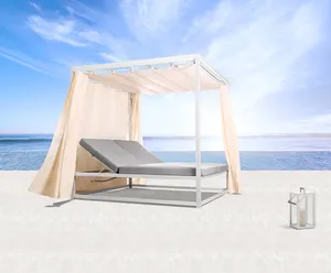 Venda quente alta qualidade novo design de alumínio, cama de sol ao ar livre, cama diurna, cama de sol