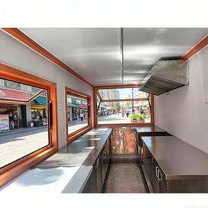 บูธสำเร็จรูปเฮนานกูร์เมต์ขนาด 18 ฟุต ปรับแต่งได้ตามต้องการ ร้านกาแฟเคลื่อนที่เชิงพาณิชย์กลางแจ้ง บ้านคอนเทนเนอร์สำหรับอาหารจานด่วน - Product Image 4